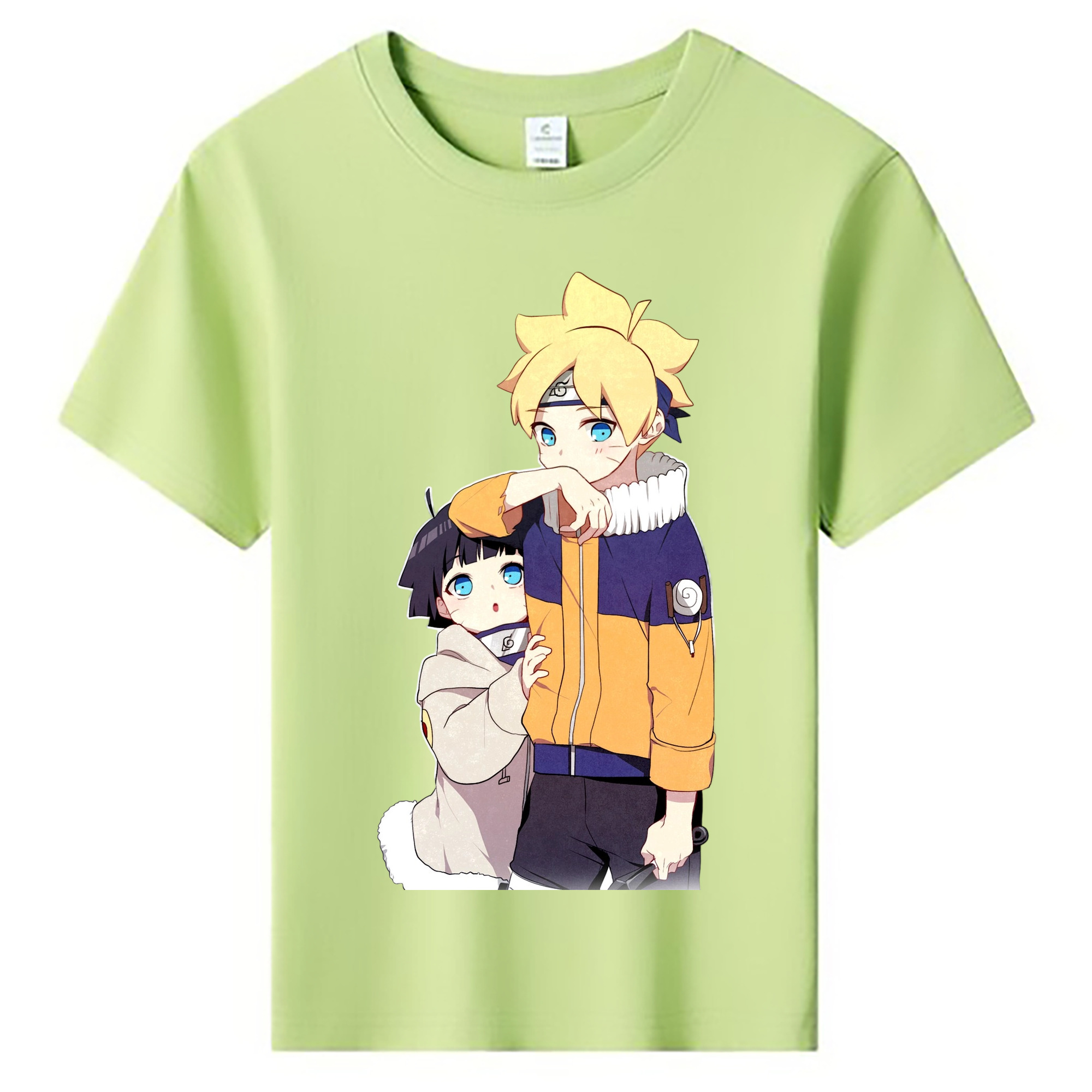 （画像用） NARUTO -ナルト- うずまき ボルト Uzumaki Boruto 綿100％キッズTシャツ（フロントプリント）